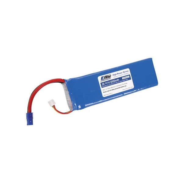 E-Flite 3200mAh 3S 11.1V 20C LiPo:13AWG EC3